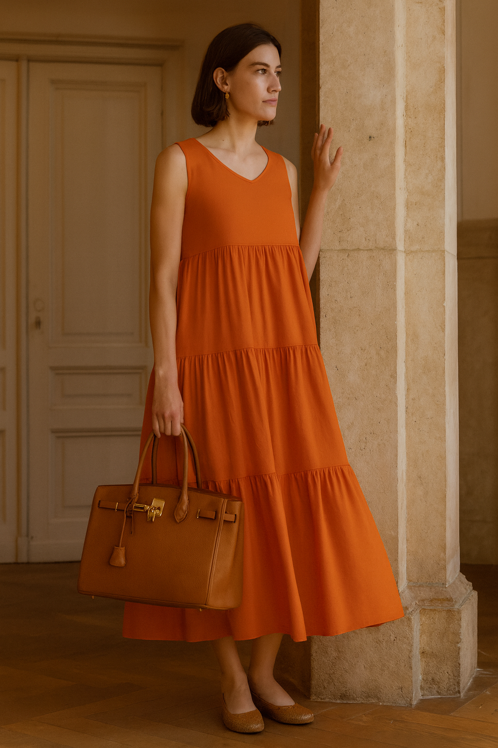 Amber - Elegante Geel-Zwarte Jurk