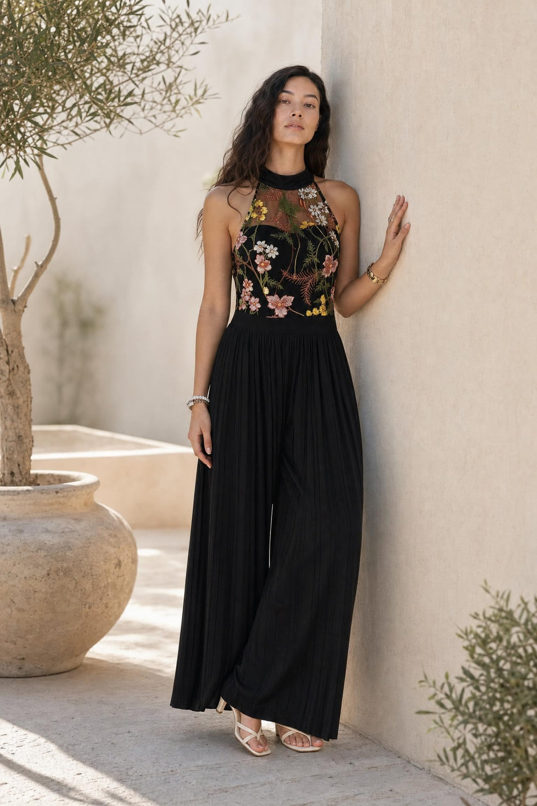 Fleur - Ärmelloser Jumpsuit mit Spitze
