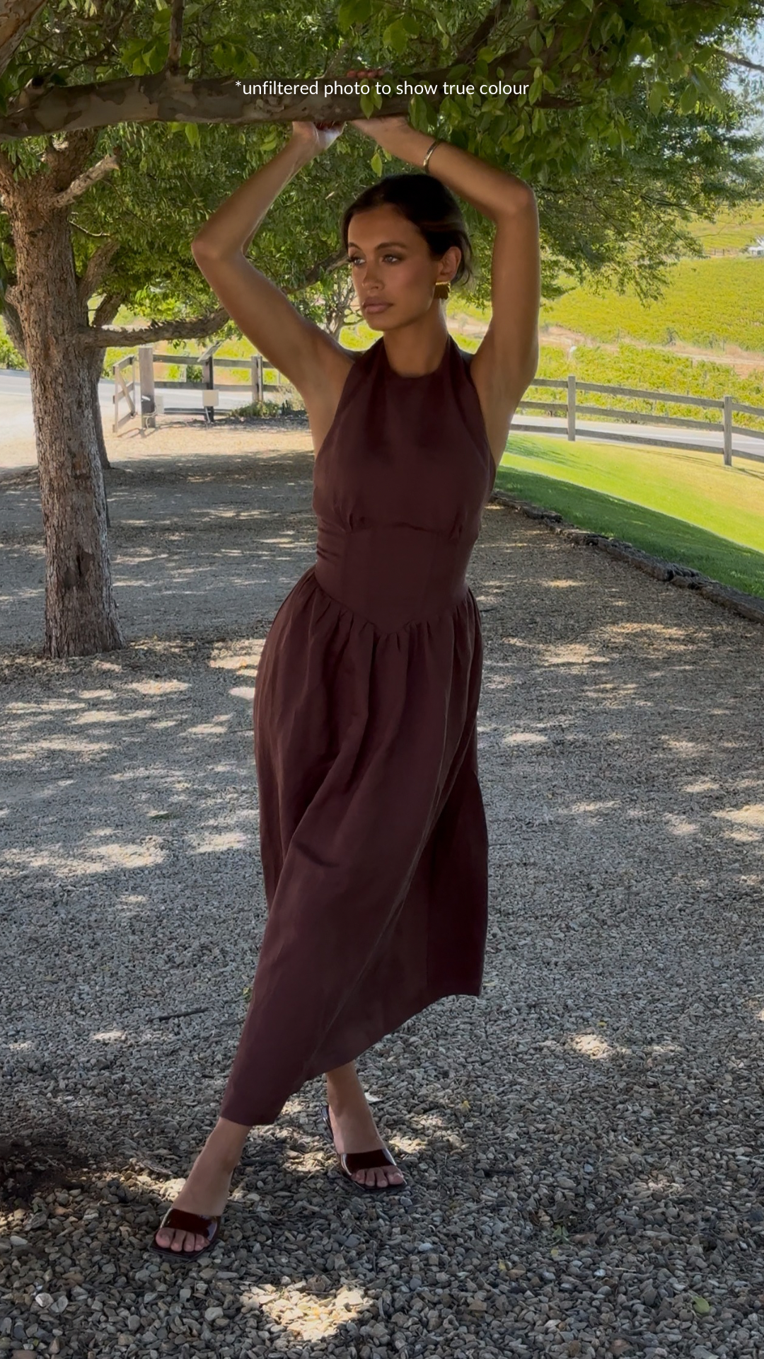 Vera - Halter Maxi Linnen Jurk
