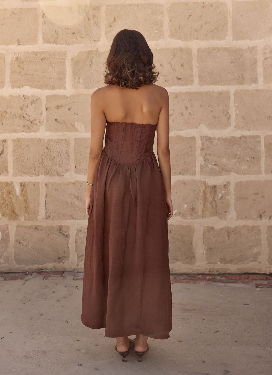 Vera - Halter Maxi Linnen Jurk
