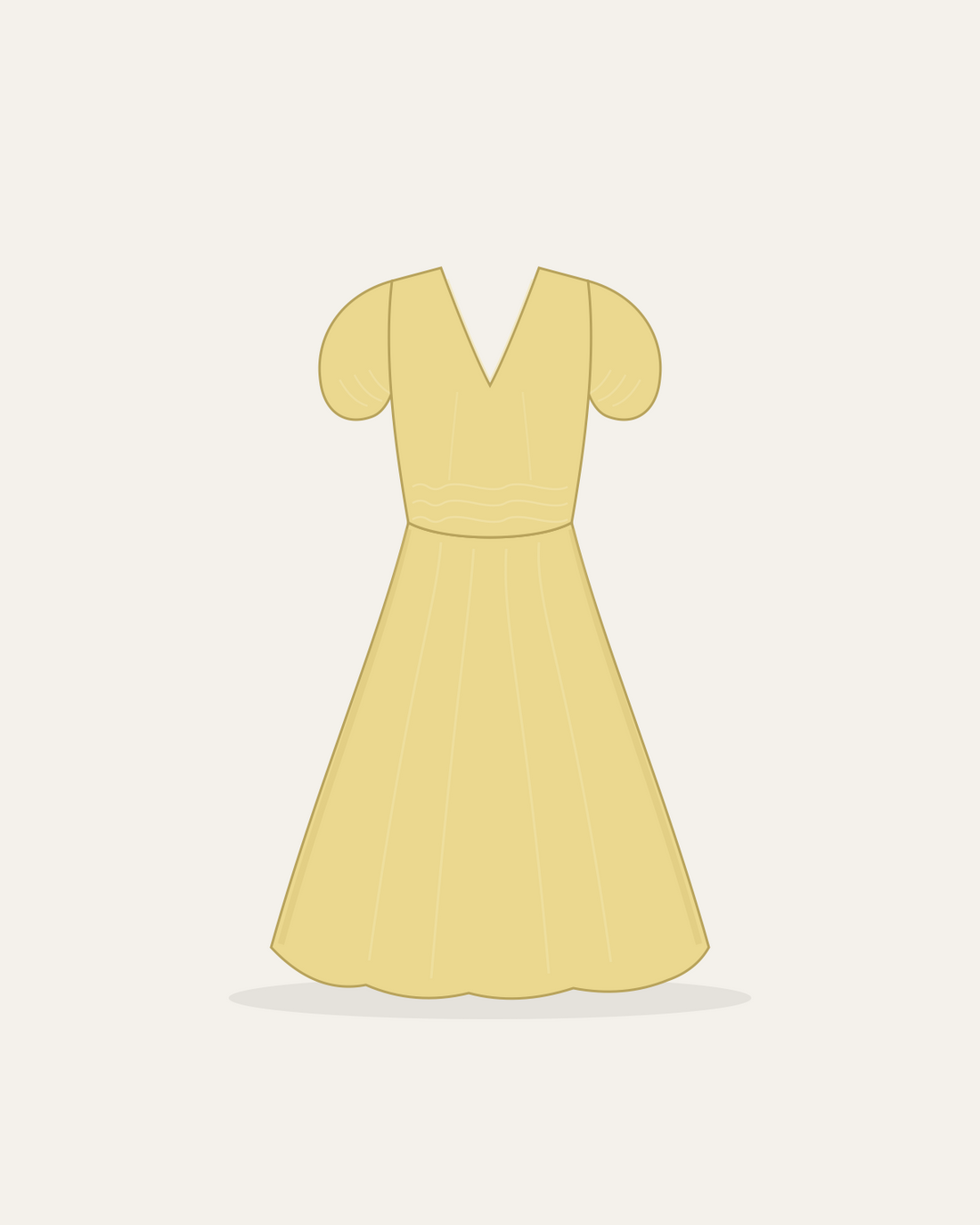 Noor Musselin-Midikleid in Buttergelb