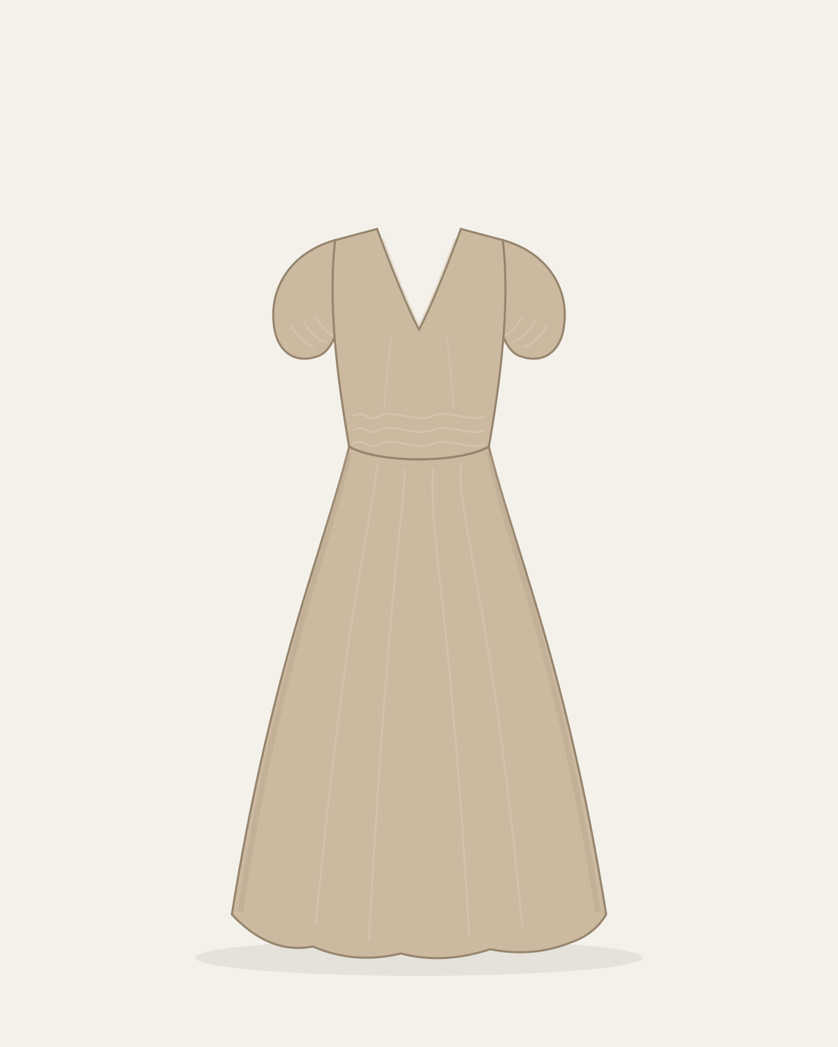 Livia Musselin-Maxikleid in Sand