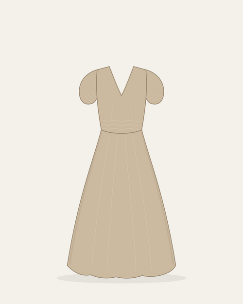 Livia Musselin-Maxikleid in Sand